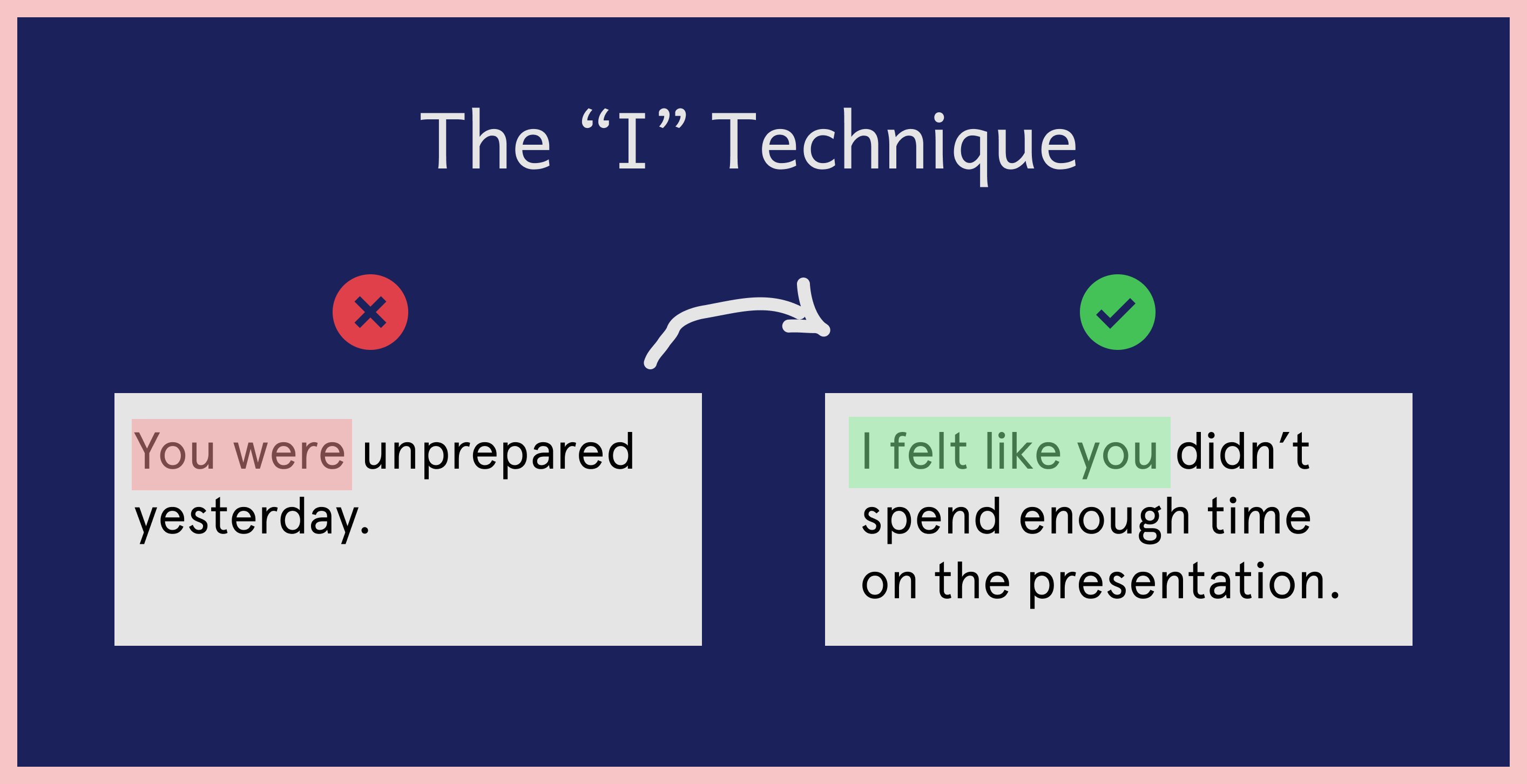 i vs you when giving feedback